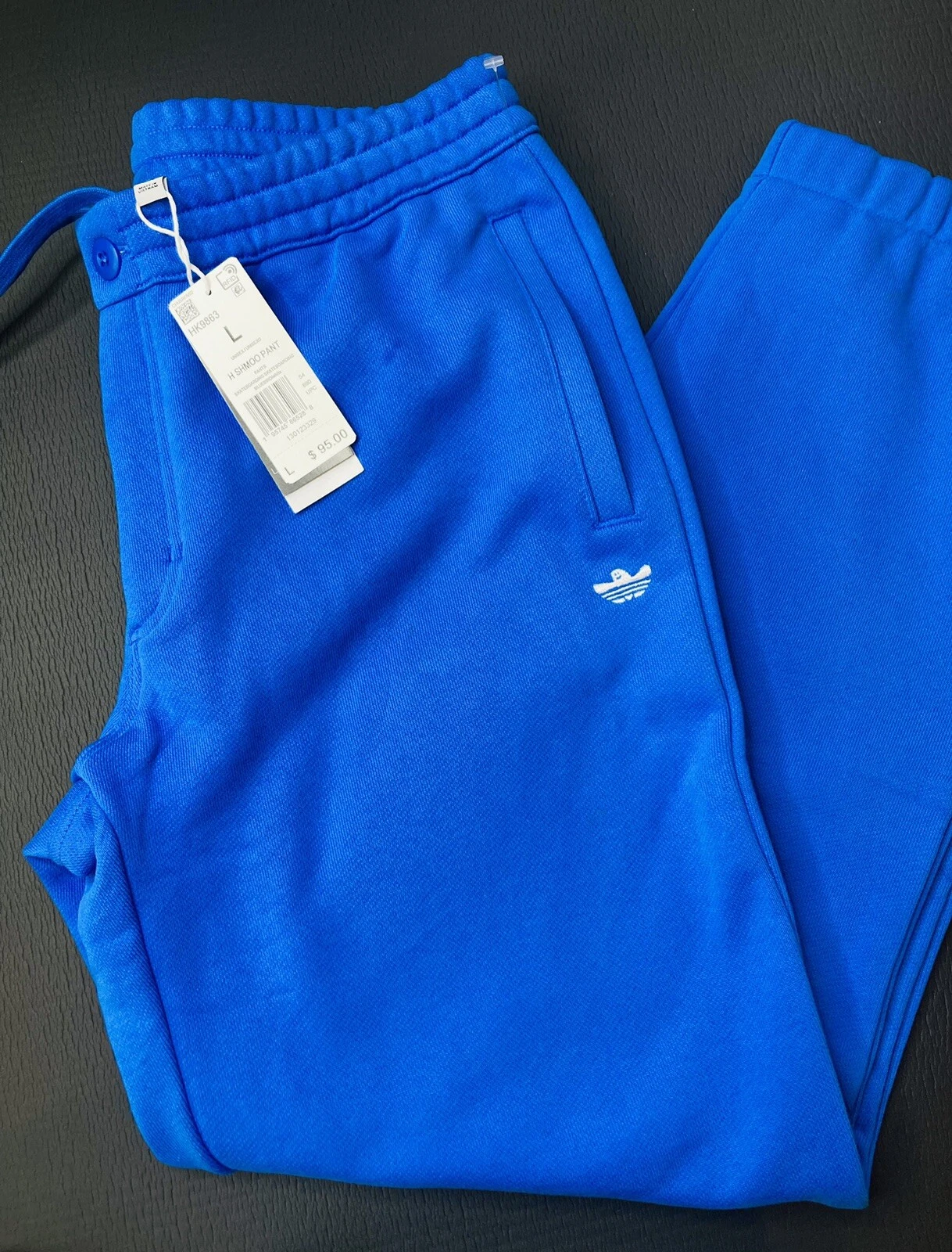 adidas H SHMOOFOIL PANTALON de jogger homme taille L femme XL HK963 bleu fantôme