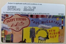 Paul McCartney NYC MetroCard Never Used-Expired Mint condition