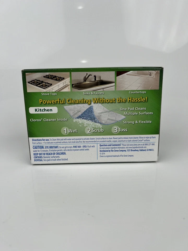 CLOROX Scrub Singles Kitchen Pad Citrus Blend 14 Pads Discontinued New In Box - Image 2 of 3