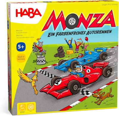 HABA Monza - Car Racing Games & Beginner's Board Game, Engaging Family Games for