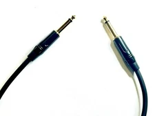 PAIR 8 FT MOGAMI GUITAR CABLE WITH 1/4"  BLACK & GOLD PLUG
