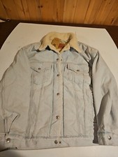 Levi's Silvertab Light Blue Sherpa Denim Jacket Men's Size Large