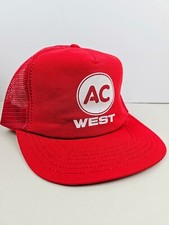 Vintage USA MADE AC West Trucker Hat Snapback Dad Cap