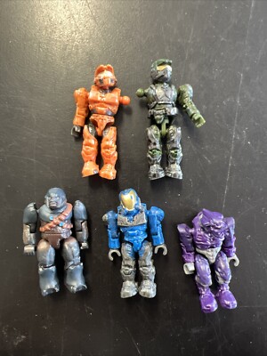 Lot 5 HALO HEROES Mega Bloks Mini Figs Figures