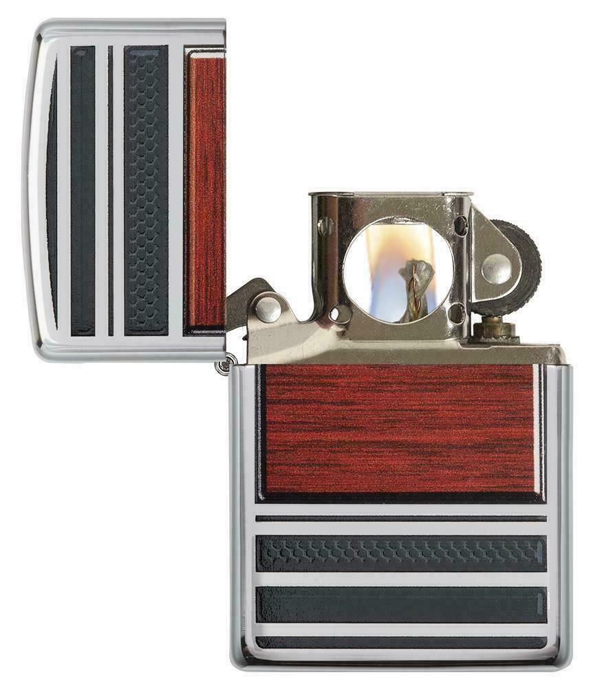 Zippo Steel and Wood Lighter With Pipe Lighter Insert,  28676, New In Box. Available Now for 22.84