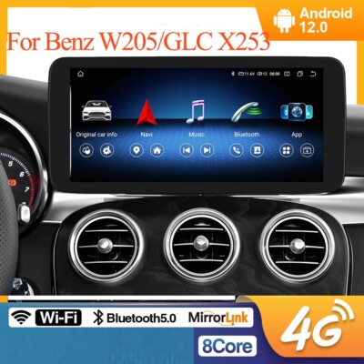 10.3'' Car Android 14 GPS For Mercedes Benz C/GLC-Class W205 X253 CarPlay 6+64GB