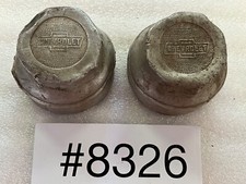 2 - 1917 1919 1920s Chevrolet Branded W Bowtie Screw On Aluminum Hub Caps 8326