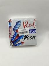 Fourth Of July Table Decoration  Red/White/Boom  Red, White  Blue 5 X 5 Inch
