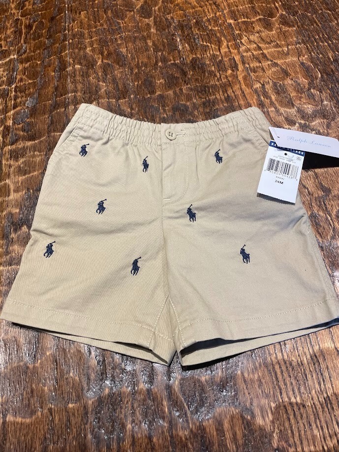 New Polo Ralph Lauren Cotton Shorts Khaki Size 24M Kids/Toddler Boys