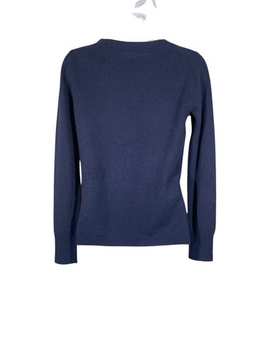 J.CREW Cashmere Slim-Fit Navy Blue Pullover Crewneck Sweater Womens Size XS - Picture 8 of 8