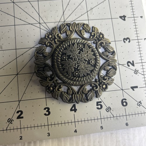 Vintage French Backplate & Knob Drawer Pull Floral Allison 770 771 Japan - Picture 2 of 14