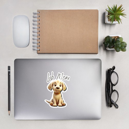 Yellow Lab Mom Vinyl Sticker - Adorable Canine Love - Picture 8 of 10
