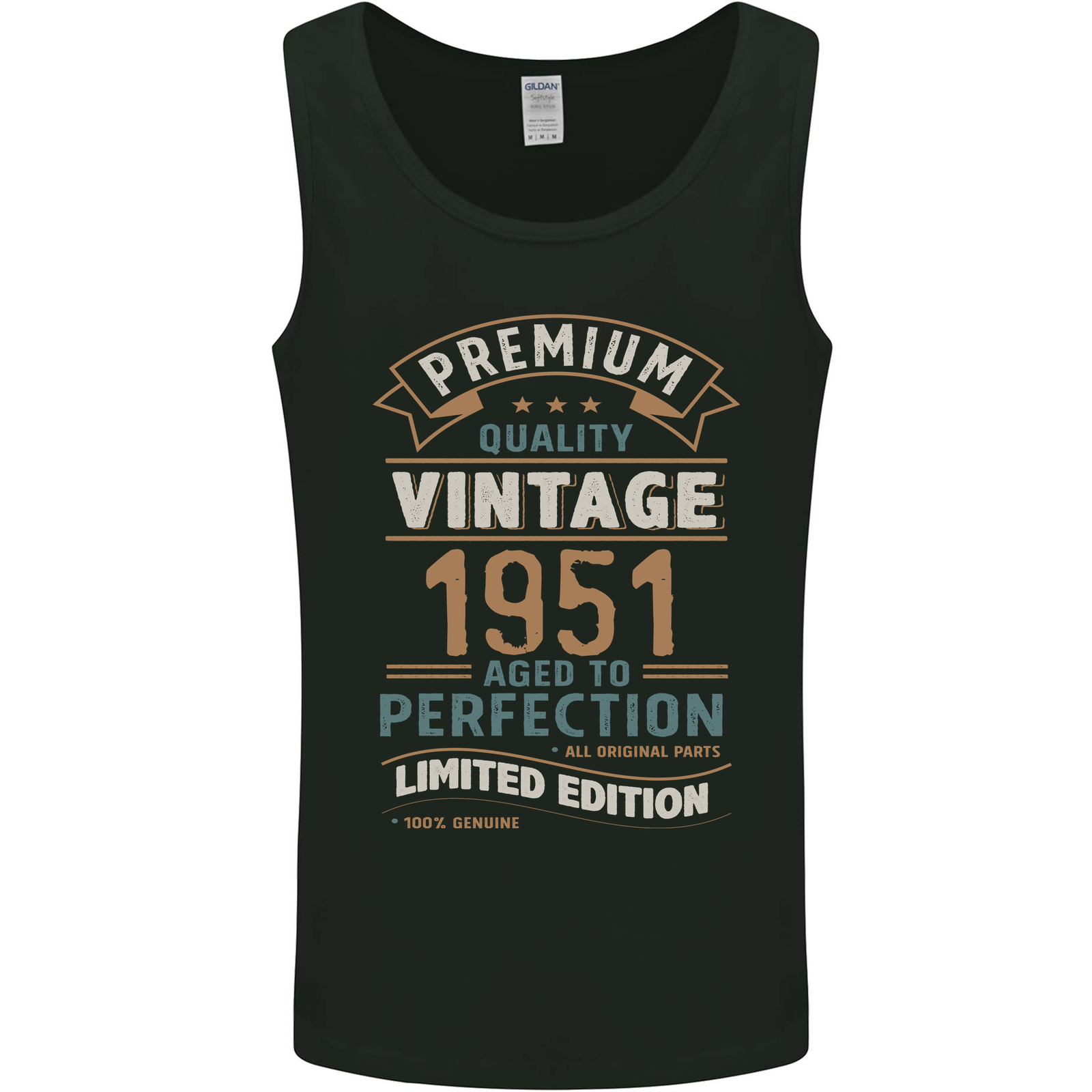Premium Vintage 74th Birthday 1951 Mens Vest Tank Top