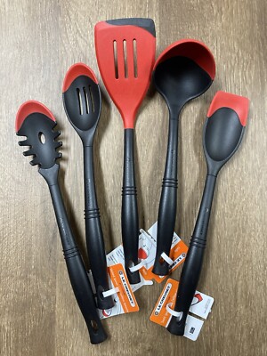 Set of LE CREUSET Revolution Bi-Material Slotted Pasta Saute Spoon