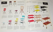 VTG 1960 COSCO METAL HOUSEHOLD FURNITURE CONDENSED CATALOG! STOOLS/CARTS/TABLES!