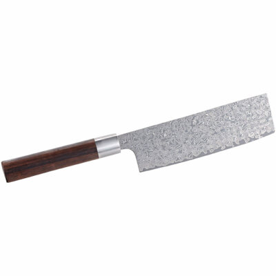TokioKitchenWare Handgefertigtes Marken-Damast-Hackmesser mit 17-cm-Klinge
