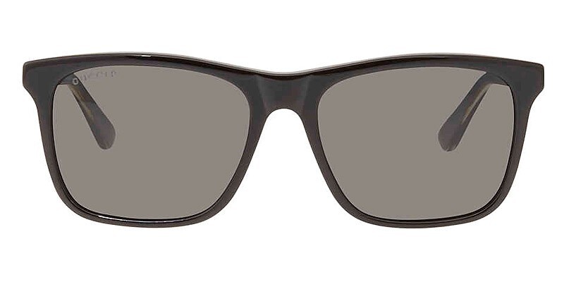 New Gucci GG0381S Sunglasses 001 Black gold Frame Grey lens 55mm