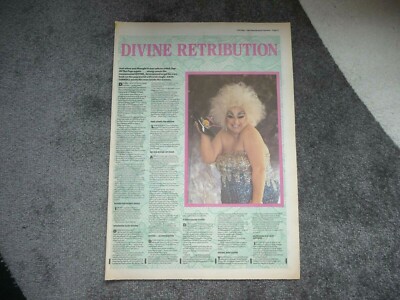 DIVINE FULL PAGE ARTICLE /INTERVIEW 1984  SIZE  37/26CM