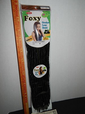 18'' Afro Bally Braids Synthetic FOXY Crochet Locs Braid Hair Extensions Color 1B