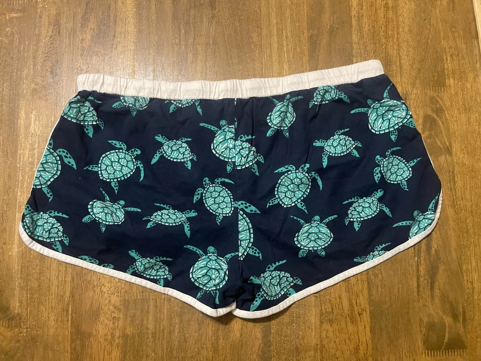 Lazy One Shorts, Women's Size XL, Black Green, Turtles, Tie Waist, Sleep Shorts - Image 2 of 4