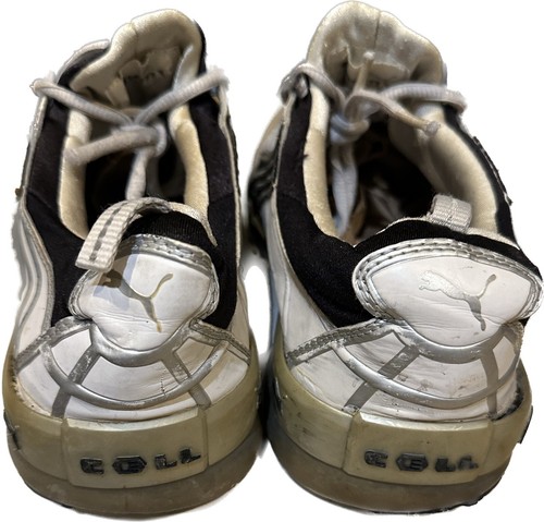 PUMA ATHLETIC SNEAKER RUN WALK CASUAL SPORT SHOE SZ10.5 WHITE BLACK SILVER GRAY - Picture 4 of 5