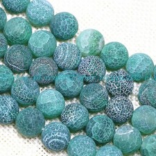 Beautiful 6mm Green Fire Dragon Veins Agate Round Gems Loose Beads 14 inch
