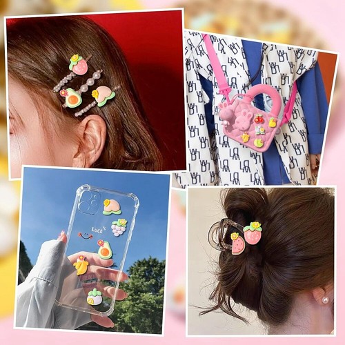 55Pcs Flatback Resin Cabochon Flowers Fruit for DIY Nail Art Scrapbooking Decor - 第 4/7 張圖片