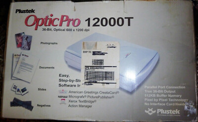 Plustek Opticpro 12000T Flatbed Scanner Documents / Slides / Negatives / Photos