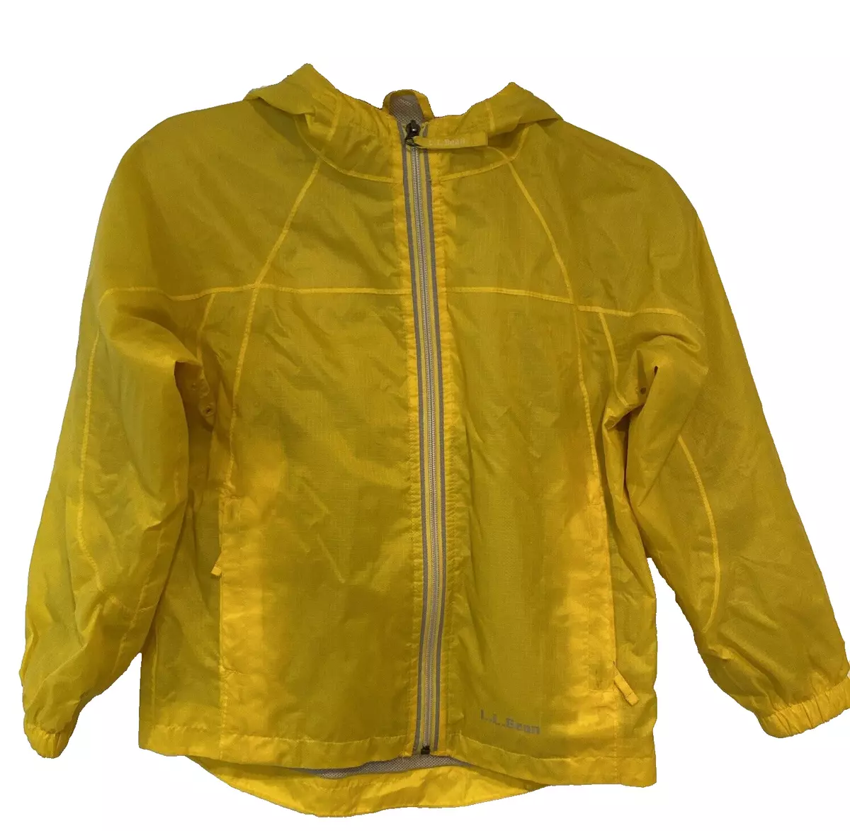 L.L. Bean Kids Hooded Discovery Rain Jacket Yellow Size 8 eBay