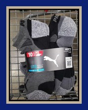 Puma Men's No Show Low Cut Socks, 10 Pair White Or Black Select your color