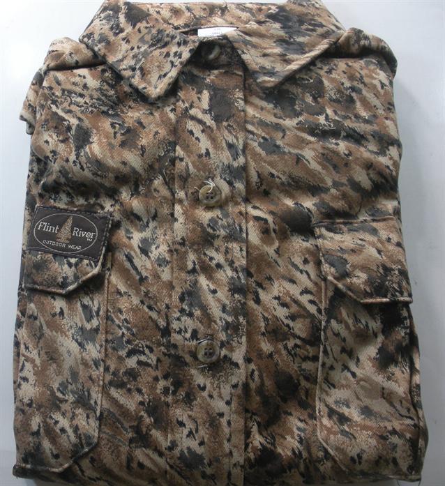 Flint River 630-M Mujer Camuflaje Camisa Manga Larga Mediana