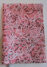 PINK Fabric Paperback Book Cover Book Cover SWIRLS Fabric Book Cover