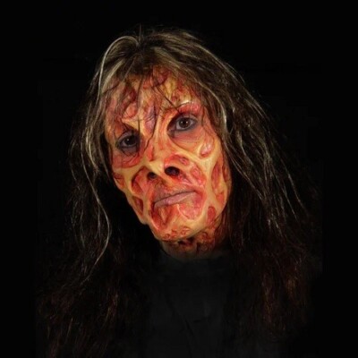 Vernarbte Prothesenmaske Vollgesichtsschaum Freddy Halloween unbemalt FX Gerät