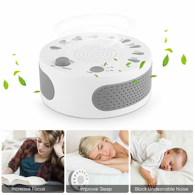 Sound Machine White Noise Rain Wind Soothing Sounds Therapy Relax Sleep Music US for sale online