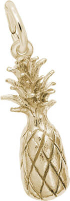 Vergoldetes Sterlingsilber detailliert Ananas Charm von Rembrandt