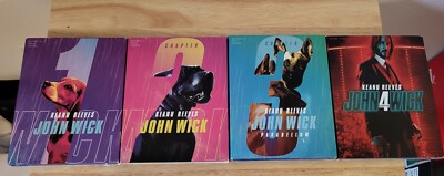 John Wick Chapters 1 - 4 (Blu-Ray Collection, 2023) - Custom Artwork
