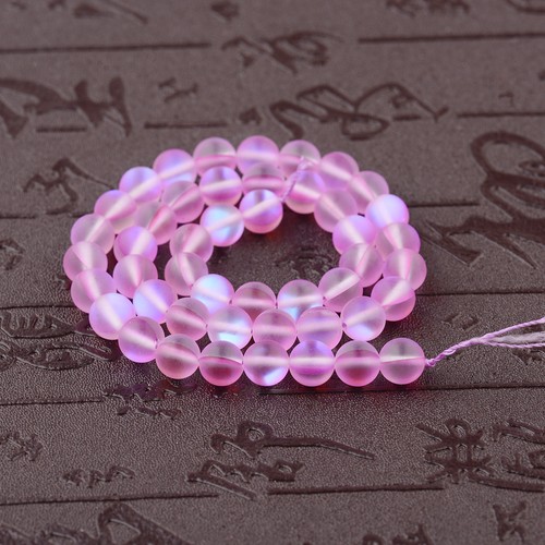 Matte Mystic Aura Quartz Gemstone Loose Beads Holographic Quartz 6mm 8mm 10mm - Picture 14 of 17