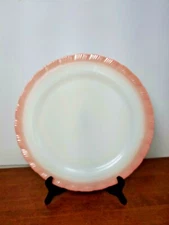 SCARCE ANCHOR HOCKING VITROCK CHOP PLATE PINK TRIM - BEAUTIFUL