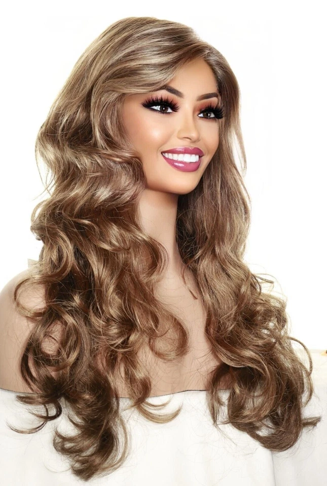 Peluca Selena Mono Top | WigPro | Larga Ondulada | Color SF12/28 ÚLTIMA Foto 4 de 4