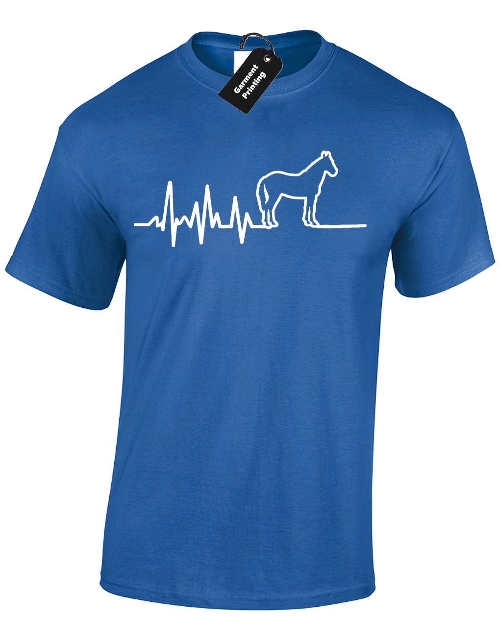 T SHIRT DA UOMO HORSE ECG ECG DIVERTENTE CAVALLO RIDER EQUESTRIAN PONY REGALO