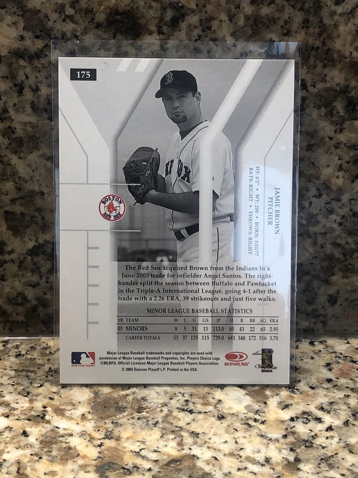 2004 Donruss Elite Baseball Card #175 Jamie Brown Rookie Auto /750 - Image 4 of 4