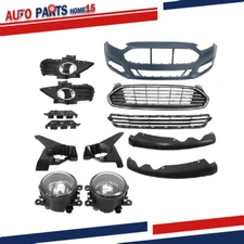 For 2013-16 Ford Fusion Front Bumper Cover & Grill W/ Fog Light Covers
