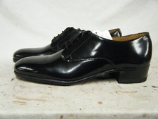 Womans Girls Black Leather Parade Shoes British Army RAF Cadet  Size 8 42 / 270