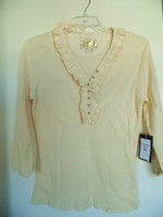 Us Polo Assn Yellow Thermal Ruffle V Neck Knit Shirt Top Sz L Us Polo Assn Yellow Thermal Ruffle V Neck Knit Shirt Top Sz L