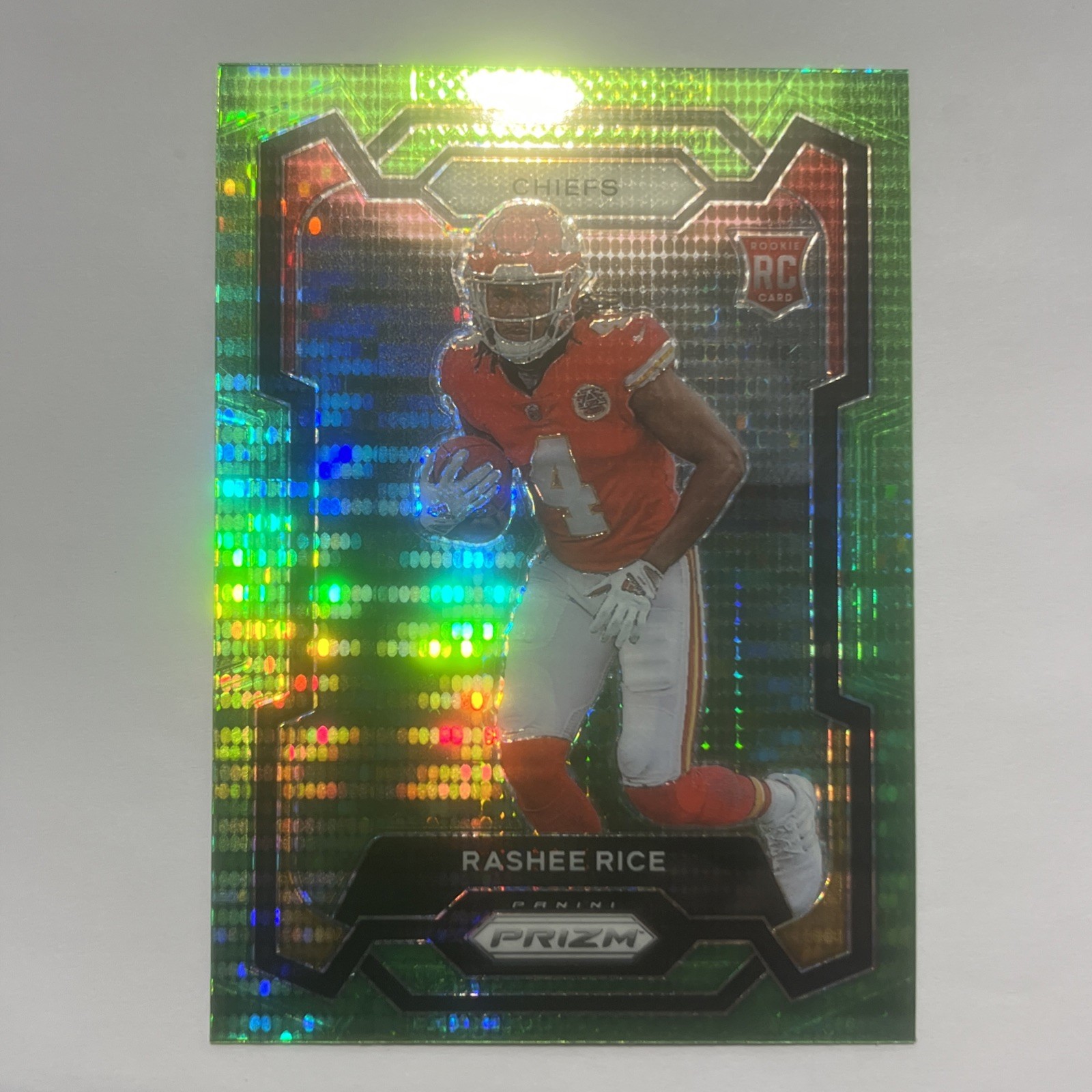 2023 Panini Prizm - Rookies Rashee Rice #350 Neon Green Pulsar Prizm (RC)