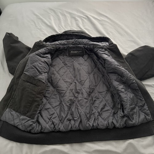 Vintage Snap On Tools Embroidered Hooded Jacket Black Size M - Picture 5 of 5