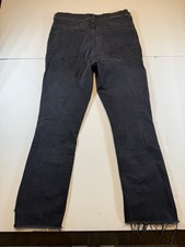 Mother The Insider Crop Step Fray Washed Blac...