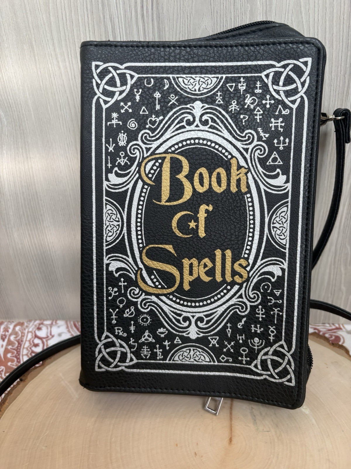 Book Of Spells Pvc Purse Handbag 6 X 9.25 X 2.5
