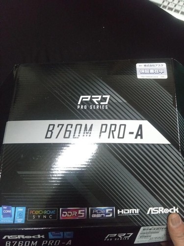 Asrock B760M Pro-A Motherboard Micro Atx Intel Lga 1700 Ddr5 Pcie 4.0 Gaming &