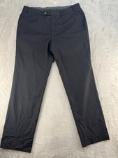 Calvin Klein Dress Pants Mens 38x32 Slim Fit Black 100% Wool Career Business